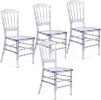 Chaise de banquet de luxe pour hôtel, mariage, événement, salle de réception, chaise Chiavari en acrylique transparent pour adulte, chaise Napoléon pour fête, vente en gros
