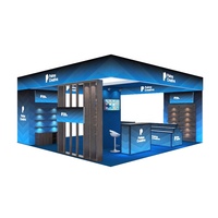 Stand de Exhibición de 20x20 pies, Stand Publicitario de Aluminio con Arco, Diseño Retroiluminado, Stand para Ferias Comerciales