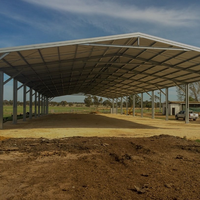 Puede mover la estructura de acero prefabricada Cobertizo de heno Granero aislado Perro Perrera Cobertizo Granja Almacén cobertizo construcción