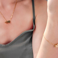 Collar con Colgante de Letra Inicial en Forma de Corazón, Estilo Delicado, Color Oro o Plata, para Mujer, Joyería, Regalo