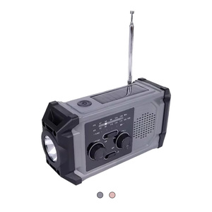 Radio météo portable, radio solaire d'urgence, radio AM/FM avec chargeur de téléphone 4000 mAh et lampe torche LED - Product Image 1