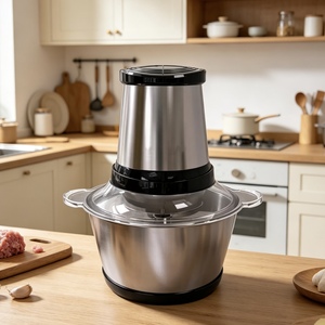 <span class=keywords><strong>Picadora</strong></span> de Carne Eléctrica de Acero Inoxidable de 300 W y 2 L, <span class=keywords><strong>Picadora</strong></span> de Carne Doméstica Totalmente Automática de 220 V para Cocina - Product Image 3