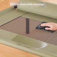 Lit pliable pour animaux de compagnie, adapté à toutes les saisons, pour chiens et chats de petite/moyenne taille ; tissu non tissé respirant, coussin imperméable et chaud pour dormir