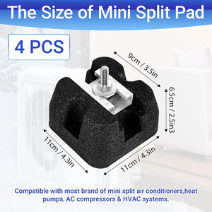 Support de fixation manuel en plastique YOD pour mini-split, kit de base en caoutchouc pour pieds de <span class=keywords><strong>climatiseur</strong></span> HVAC - Product Image 2