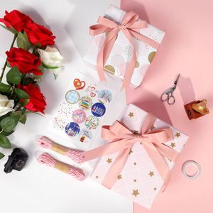 Wholesale 80g Valentine's Day Birthday Coated Disposable Craft <b>Paper</b> 43*300cm Gift Luxury Custom Packaging <b>Wrapping</b> <b>Paper</b> Roll - Product Image 5