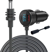 Câble d'alimentation pour Starlink Mini 2M/3M/5M 12V-24V, adaptateur allume-cigare vers câble d'alimentation CC avec port USB Type-C et voltmètre