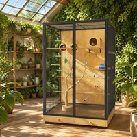 Cabinet spacieux pour oiseaux de grande taille, volière intérieure robuste, structure en bois durable conçue pour plusieurs oiseaux