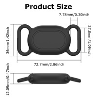 Étui en silicone étanche compatible avec Xiaomi Smart Tag, support anti-rayures pour collier de chien ou de chat