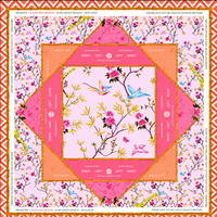 JCSL Tapis de table de mahjong décoratif en néoprène imprimé paysage floral et oiseaux, personnalisable en petites séries, vente en gros de luxe