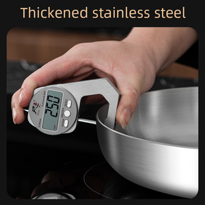 Utensilios de Cocina, Sartén Redonda Comercial de Acero Inoxidable, Sartén <span class=keywords><strong>Grande</strong></span> para Huevos, Juego de Sartenes Profundas Comerciales - Product Image 4
