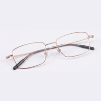 Gafas de titanio OEM ligeras para lectura, monturas ópticas de negocios para mujeres, hombres, unisex, en stock.