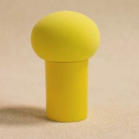 Éponge de maquillage en polyuréthane hydrophile doux, colorée, en forme de petite tête de champignon, pour application sèche ou humide, type coussin d'air, type houppette à poudre