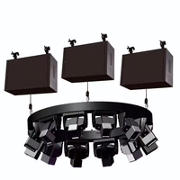 Barre laser cinétique DMX512 12x60W/24x0.5W RGBW/RGB à rotation infinie pour discothèques, indice de protection IP65