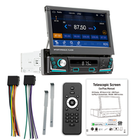Autoradio Lancol 7 pouces 1 Din avec écran rétractable manuel, CarPlay sans fil, Android Auto, aide au recul, montage sur tableau de bord