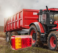 Réflecteur d'urgence arrière pour arrêt de camion, fourgons rechargeables européens, feux arrière à LED, marque latérale, feux de remorque magnétiques sans fil
