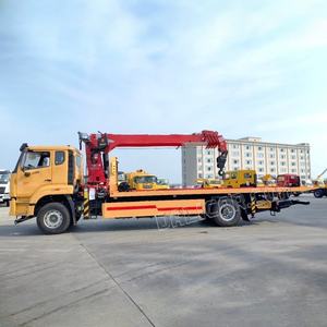 HOWO 4x2 piattaforma di carro attrezzi 10 tonnellate idraulico carro attrezzi ruote sollevamento braccio dritto gru per carro attrezzi - Product Image 3