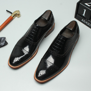 Zapatos Derby de Lujo, Diseño de Camuflaje, Cómodos y Suaves, de Cuero Genuino, Impermeables, Transpirables, con Cordones, Estilo Casual de Negocios - Product Image 5