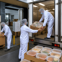 Conteneur alimentaire en PP en gros 500 ml avec couvercle, boîte repas jetable pour la restauration, compatible congélateur et micro-ondes, approvisionnement en vrac direct usine