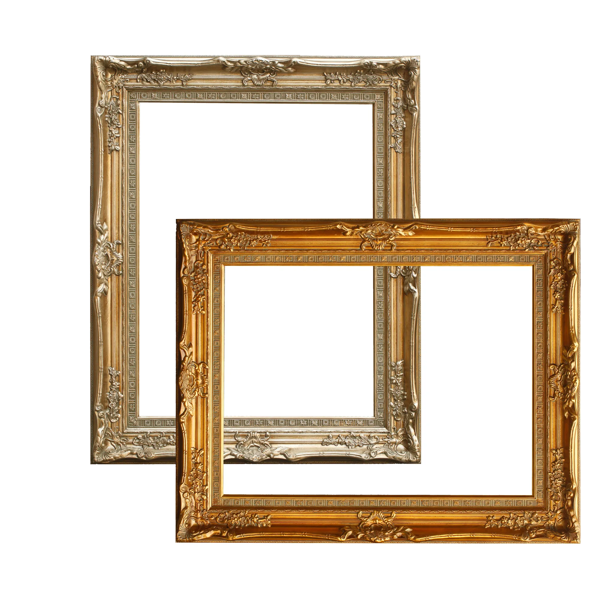 Wholesale High Quality Custom Retro Classic Gold Color Solid Wood Antique Oil Painting Frame