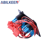 Prise 12V avec voltmètre, panneau de commutation à boutons universel 5 gang, panneau de commutation à bascule étanche pour bateau, USB micro, RV
