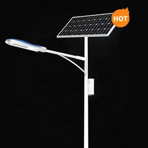 50w Led Street Light SOKOYO Multi-height Pole 60W Solar Panel IP65 Lampadaire Solaire Outdoor Led Street Solar Light With Battery Backup
