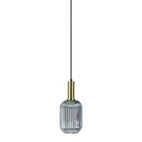 Lámpara de techo de interior personalizada de 1 luz, pantalla con espejo ahumado E27 Shelby, diseño moderno de vidrio de acero, Control de interruptor montado en superficie