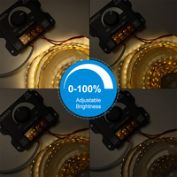 Contrôleur de variateur de luminosité à bouton rotatif ESann pour bandes LED 5050 3528, réglage de la luminosité, DC 12V-24V 30A