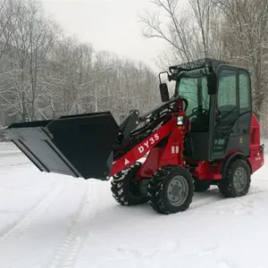 4 Wheel Drive Mini Wheel Loader Hoflader DY35 Small Farm Front End Loader For Sale