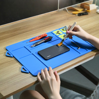 Tapis de nettoyage carré en PVC souple écologique, épaisseur 5 mm, diamètre 915 mm, avec support magnétique pour outils de réparation