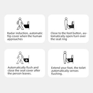 Ensemble intelligent australien intelligent capteur de pied rinçage wc placard mural <span class=keywords><strong>toilette</strong></span> - Product Image 4