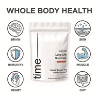 Gummies sans sucre à marque privée avec Urolithin A, fibres alimentaires, soutien antioxydant, énergie cellulaire, force musculaire