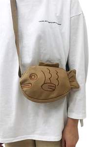 <span class=keywords><strong>Riñonera</strong></span> de lona con gráfico de <span class=keywords><strong>cara</strong></span> de pez, bandolera, bolso de cintura deportivo para exteriores, monedero con cremallera, bolso para teléfono de estudiante - Product Image 6