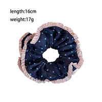 Daou 16cm Stock Large Double Layer Polka Dot High Elastic Hair Scrunchies High Quality Sweet Women Hair Accessories Wholesale