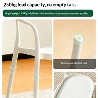 Fauteuils empilables en plastique, chaises de salle à manger avec accoudoirs, tabourets domestiques, meubles de maison