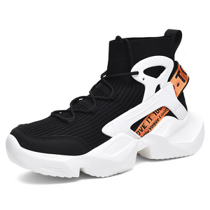 Chaussures de marche décontractées montantes pour hommes, tendance et sportives, en maille respirante et matériaux synthétiques durables avec semelle MD toutes saisons - Product Image 1