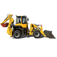 TOPONE engins de terrassement mini tracteur tractopelle remorquable TBL30-25 4WD tracteur chargeur frontal prix bon marché