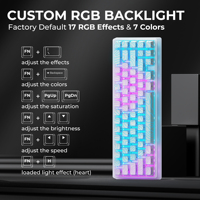 Teclado mecánico XVX M67 JadeStone 65% inalámbrico 2,4G/tri-modo intercambiable en caliente portátil programable RGB teclado para juegos