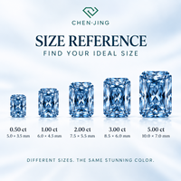Diamant de laboratoire IGI certifié 1-5 carats, bleu vif fantaisie, taille radiante, formes fantaisie, diamants en vrac pour sertissage de bijoux