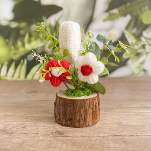 Giocattolo fai da te con perline fatte a mano, lavorato a maglia, all'ingrosso, giocattoli in scatola, accessori per gatti, gancio per vaso, accessorio per vaso di fiori, orchidea a forma di cuscino, fiore all'uncinetto - Product Image 1