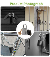 Cadenas à code combiné numérique en alliage de zinc de haute qualité pour casier de gym avec clé principale