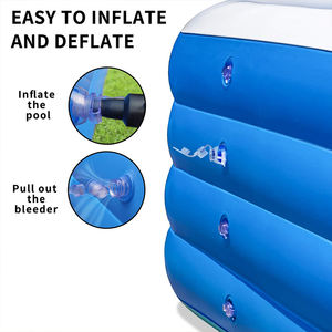 Piscine gonflable en PVC robuste 70x55x29 pouces, piscine familiale gonflable pour enfants, <span class=keywords><strong>jardin</strong></span> extérieur, cour, fête aquatique d'été - Product Image 4