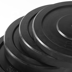 Set di piastre per paraurti in gomma 10/15LB/25LB/35LB/45LB/55LB inserto in acciaio per Olympicing - Product Image 4