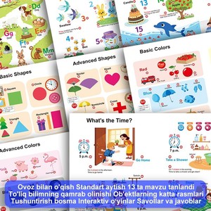 Livre sonore interactif rechargeable <span class=keywords><strong>pour</strong></span> enfants, en <span class=keywords><strong>anglais</strong></span>, <span class=keywords><strong>pour</strong></span> <span class=keywords><strong>l</strong></span>'éducation précoce, unisexe, 3+ 4-6 ans, jouet viral TikTok transfrontalier - Product Image 2