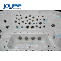 JOYEE Spa extérieur pour 8 à 12 personnes pour villa et jardin, bain à remous en acrylique Aristech, système de contrôle Balboa, massage par jets d'air