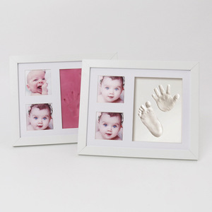 Cadre <span class=keywords><strong>photo</strong></span> DIY pour empreintes de mains et suivi de croissance de bébé, commémorant le 100e jour de sa vie, en panneau de fibres de bois fait main - Product Image 3