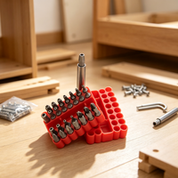 Juego de Puntas de Destornillador de Acero S2 con Estuche de Almacenamiento, Juego de Puntas Magnéticas Multifuncionales para Reparaciones en el Hogar, Taller y Herramientas Manuales