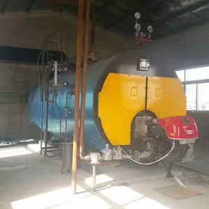 Mesin ketel uap kayu bara otomatis industri 1 Ton Per jam 1500kg gaya Horizontal tabung api untuk penggunaan pencelupan