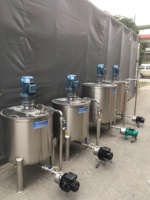 Réservoir de mélange sous vide en acier inoxydable de 100 litres avec agitateur pour fluides visqueux comme le miel, la crème glacée, les boissons énergisantes, le lait en poudre