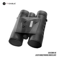 Jumelles T-EAGLE 10X42 avec télémètre laser, objectif de 42 mm, grossissement 10X, télescope haute définition pour observer les oiseaux