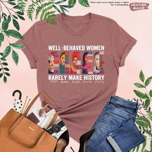 T-Shirt da Donna Femminista, Vestibilità Regolare, Girocollo, 100% Cotone, Jersey Stampato, Manica Corta, Per Tutte le Stagioni, Abbigliamento Casual - Product Image 3